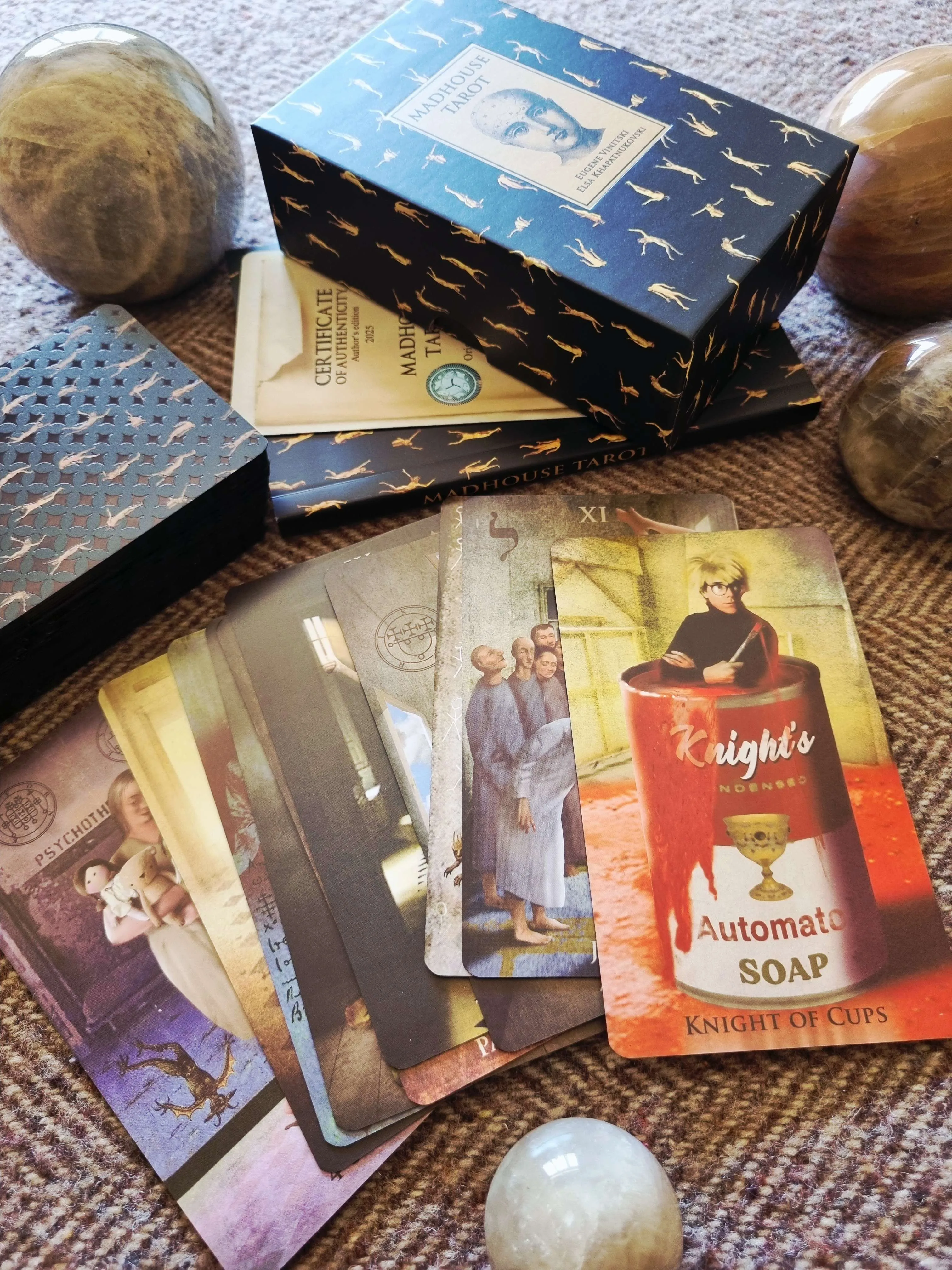 tarot cards spread out as part of a question and answer conversation practice