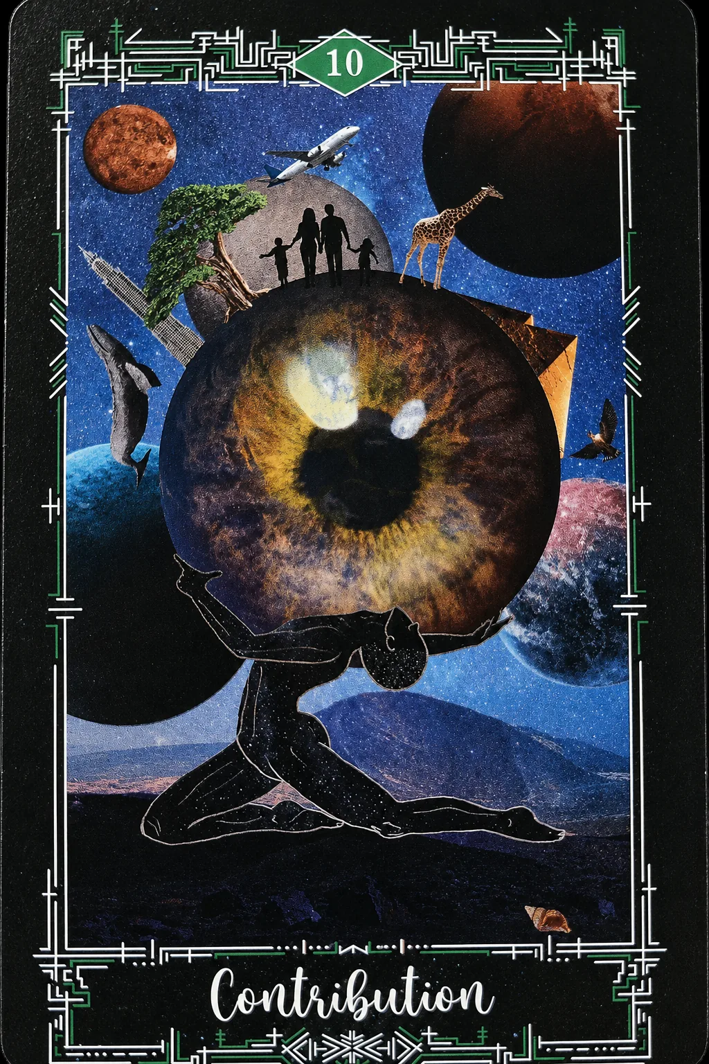 Ten of Pentacles, Contribution, card from the Cosmosis Tarot
